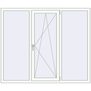 fereastră 1735x1460 - REHAU EURO-DESIGN 70 . Vedere din interior Cumpără Ferestre 1735x1460 mm OPTIMUM REHAU EURO 70 RAL 9016 Traffic white two-sided
