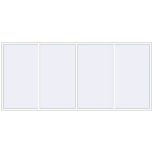 Cumpără Ferestre 4000x1800 mm BASE REHAU EURO 60 RAL 9016 Traffic white two-sided