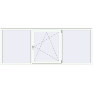 Cumpără Ferestre 2500x1000 mm BASE REHAU EURO 60 RAL 9016 Traffic white two-sided