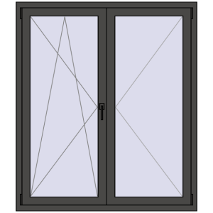 Cumpără Ferestre 1300x1500 mm OPTIMUM REHAU EURO 70 BASALT_GREY two-sided
