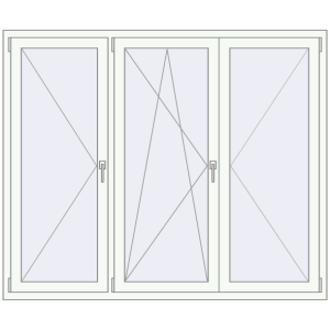 Cumpără Ferestre 1800x1500 mm ENERGY-SAVING REHAU SYNEGO MD RAL 9016 Traffic white two-sided