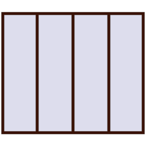 Cumpără Ferestre 2500x2130 mm BASE REHAU EURO 60 BLACK_CHERRY two-sided