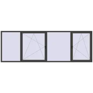 fereastră 4100x1400 - REHAU SYNEGO MD . Vedere din interior Cumpără Ferestre 4100x1400 mm ENERGY-SAVING REHAU SYNEGO MD BASALT_GREY two-sided
