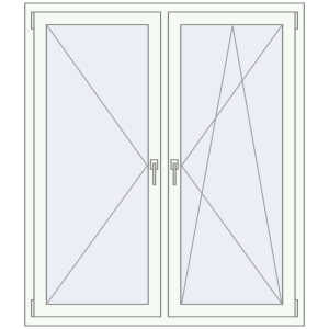 Cumpără Ferestre 1300x1500 mm REHAU ARTEVO RAL 9016 Traffic white two-sided