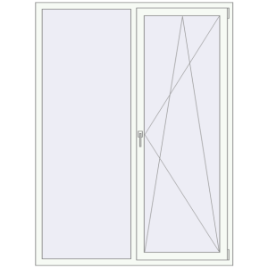 Cumpără Ferestre 1500x2000 mm ENERGY-SAVING REHAU SYNEGO MD RAL 9016 Traffic white two-sided