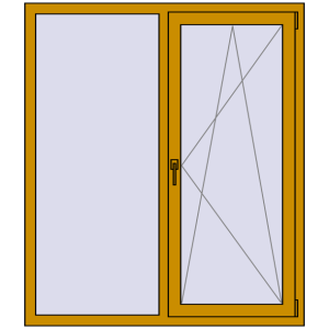 Cumpără Ferestre 1300x1500 mm ALU LIGHT A RAL 1005 Honey yellow two-sided