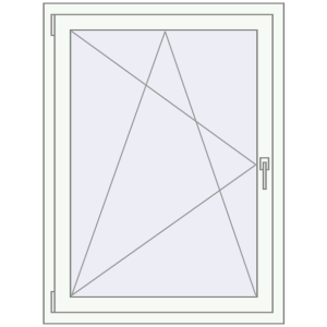 Cumpără Ferestre 900x1190 mm ENERGY-SAVING REHAU SYNEGO MD RAL 9016 Traffic white two-sided