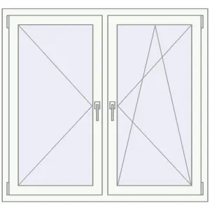 Cumpără Ferestre 1280x1200 mm OPTIMUM REHAU EURO 70 RAL 9016 Traffic white two-sided