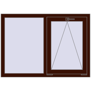 Cumpără Ferestre 1200x850 mm OPTIMUM REHAU EURO 70 BLACK_CHERRY two-sided