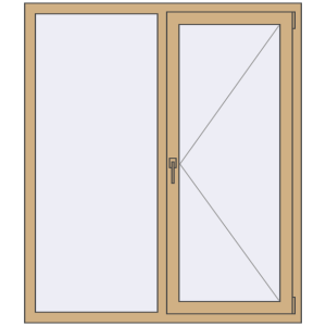 Cumpără Ferestre 1300x1500 mm ALU STANDARD 72 RAL 1001 Beige two-sided