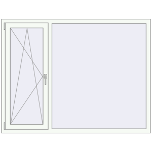 Cumpără Ferestre 1700x1300 mm BASE REHAU EURO 60 RAL 9016 Traffic white two-sided