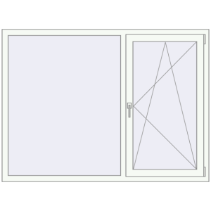 Cumpără Ferestre 1700x1250 mm OPTIMUM REHAU EURO 70 RAL 9016 Traffic white two-sided