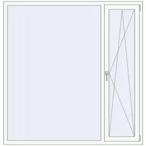 Cumpără Ferestre 1750x1800 mm OPTIMUM REHAU EURO 70 RAL 9016 Traffic white two-sided