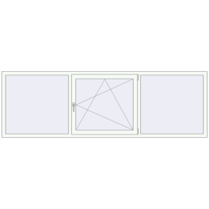 Cumpără Ferestre 2800x900 mm BASE REHAU EURO 60 RAL 9016 Traffic white two-sided