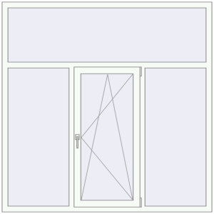 Cumpără Ferestre 1800x1800 mm REHAU BRILLANT DESIGN RAL 9016 Traffic white two-sided