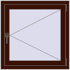 Cumpără Ferestre 800x800 mm OPTIMUM REHAU EURO 70 BLACK_CHERRY two-sided