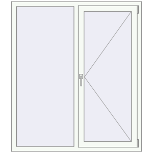 Cumpără Ferestre 1300x1500 mm BASE REHAU EURO 60 RAL 9016 Traffic white two-sided