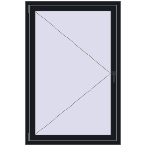 Cumpără Ferestre 1000x1500 mm BASE REHAU EURO 60 BLACK_COOL_110L-2 two-sided