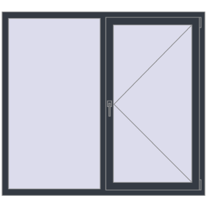 Cumpără Ferestre 1600x1400 mm OPTIMUM REHAU EURO 70 ANTHRACITE_GREY_STRUKTURAL two-sided