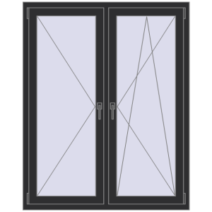 fereastră 1200x1500 - REHAU EURO-DESIGN 70 . Vedere din interior Cumpără Ferestre 1200x1500 mm OPTIMUM REHAU EURO 70 ANTHRACITE_GREY_GLATT two-sided