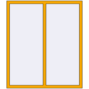 Cumpără Ferestre 1300x1500 mm ALU STANDARD 72 RAL 1003 Signal yellow two-sided