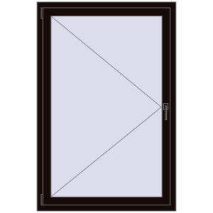 Cumpără Ferestre 1000x1500 mm BASE REHAU EURO 60 BLACK_BROWN two-sided