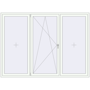 fereastră 2480x1810 - REHAU Brillant-Design . Vedere din interior Cumpără Ferestre 2480x1810 mm REHAU BRILLANT DESIGN RAL 9016 Traffic white two-sided