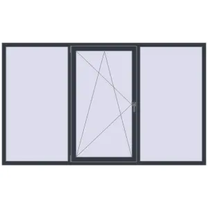 Cumpără Ferestre 2500x1500 mm OPTIMUM REHAU EURO 70 ANTHRACITE_GREY_STRUKTURAL two-sided