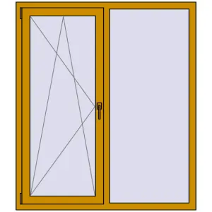 Cumpără Ferestre 1300x1500 mm ALU LIGHT A RAL 1005 Honey yellow two-sided