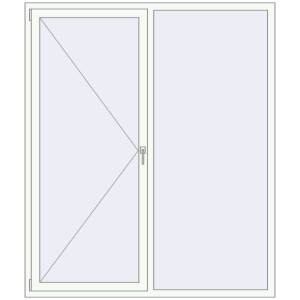 fereastră 1700x2000 - REHAU EURO-DESIGN 60 . Vedere din interior Cumpără Ferestre 1700x2000 mm BASE REHAU EURO 60 RAL 9016 Traffic white two-sided