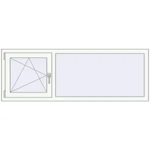 Cumpără Ferestre 1700x600 mm ENERGY-SAVING REHAU SYNEGO MD RAL 9016 Traffic white two-sided