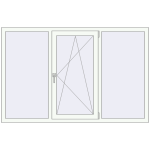 Cumpără Ferestre 1810x1170 mm REHAU BRILLANT DESIGN RAL 9016 Traffic white two-sided