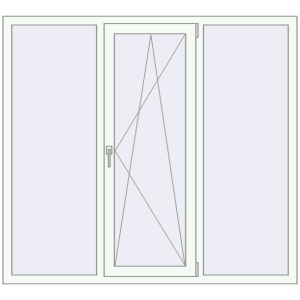 Cumpără Ferestre 1650x1500 mm ALU STANDARD 72 RAL 9016 Traffic white two-sided
