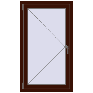 Cumpără Ferestre 700x1200 mm OPTIMUM REHAU EURO 70 BLACK_CHERRY two-sided
