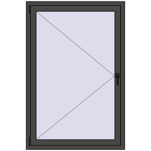 Cumpără Ferestre 1000x1500 mm BASE REHAU EURO 60 BASALT_GREY two-sided