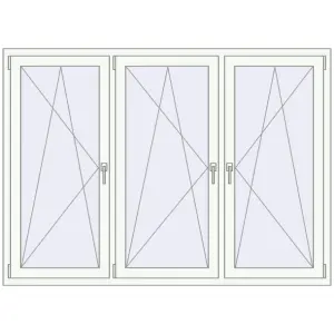 Cumpără Ferestre 1880x1360 mm REHAU BRILLANT DESIGN RAL 9016 Traffic white two-sided