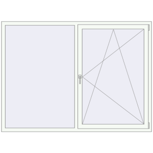 Cumpără Ferestre 2000x1470 mm OPTIMUM REHAU EURO 70 RAL 9016 Traffic white two-sided