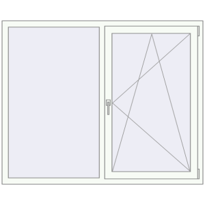 Cumpără Ferestre 1600x1300 mm ENERGY-SAVING REHAU SYNEGO MD RAL 9016 Traffic white two-sided