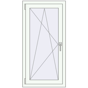 fereastră 600x1200 - REHAU EURO-DESIGN 60 . Vedere din interior Cumpără Ferestre 600x1200 mm BASE REHAU EURO 60 RAL 9016 Traffic white two-sided