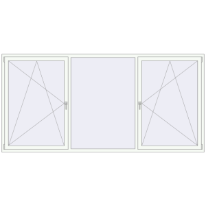 Cumpără Ferestre 3100x1500 mm OPTIMUM REHAU EURO 70 RAL 9016 Traffic white two-sided