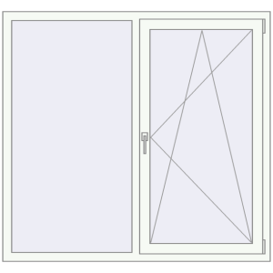Cumpără Ferestre 1500x1400 mm OPTIMUM REHAU EURO 70 RAL 9016 Traffic white two-sided