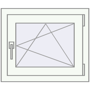 Cumpără Ferestre 550x500 mm REHAU BRILLANT DESIGN RAL 9016 Traffic white two-sided