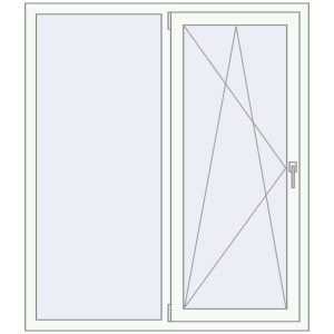 Cumpără Ferestre 1300x1500 mm BASE REHAU EURO 60 RAL 9016 Traffic white two-sided
