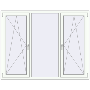 Cumpără Ferestre 1800x1400 mm OPTIMUM REHAU EURO 70 RAL 9016 Traffic white two-sided