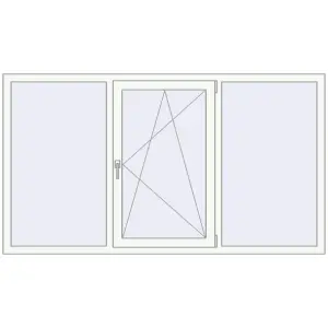 Cumpără Ferestre 2050x1145 mm REHAU BRILLANT DESIGN RAL 9016 Traffic white two-sided