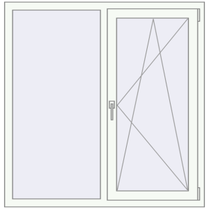 Cumpără Ferestre 1300x1300 mm ALU LIGHT A RAL 9016 Traffic white two-sided