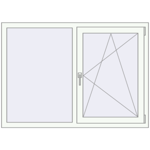 Cumpără Ferestre 1400x1000 mm OPTIMUM REHAU EURO 70 RAL 9016 Traffic white two-sided