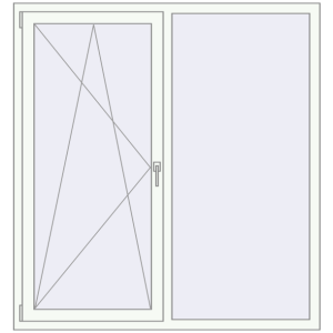 Cumpără Ferestre 1500x1580 mm OPTIMUM REHAU EURO 70 RAL 9016 Traffic white two-sided