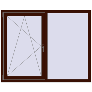 fereastră 1500x1200 - REHAU ART EVOLUTION . Vedere din interior Cumpără Ferestre 1500x1200 mm REHAU ARTEVO BLACK_CHERRY two-sided