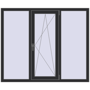 fereastră 1550x1300 - REHAU EURO-DESIGN 70 . Vedere din interior Cumpără Ferestre 1550x1300 mm OPTIMUM REHAU EURO 70 ANTHRACITE_GREY_GLATT two-sided